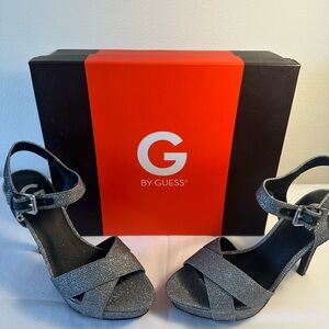 GUESS Women's Black Heeled Sandals